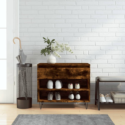 Scarpiera Rovere Fumo 70x36x60 cm in Legno Multistrato - homemem39