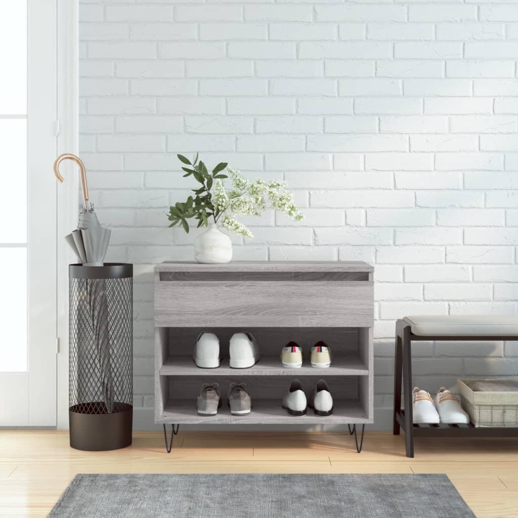 Scarpiera Grigio Sonoma 70x36x60 cm in Legno Multistrato - homemem39