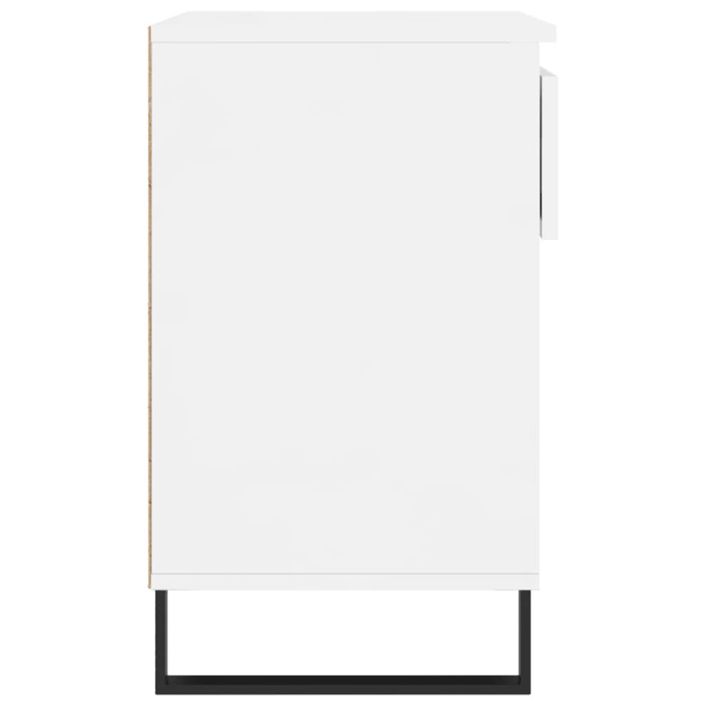 Scarpiera Bianco Lucido 70x36x60 cm in Legno Multistrato - homemem39