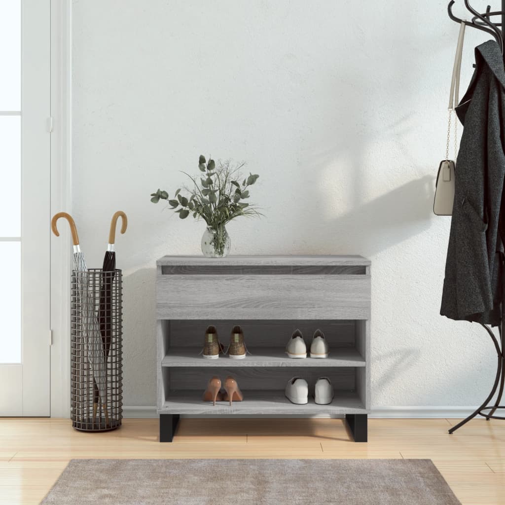 Scarpiera Grigio Sonoma 70x36x60 cm in Legno Multistrato - homemem39
