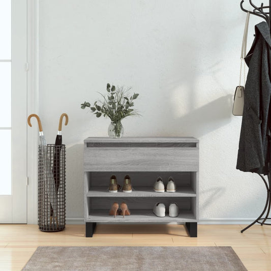 Scarpiera Grigio Sonoma 70x36x60 cm in Legno Multistrato - homemem39