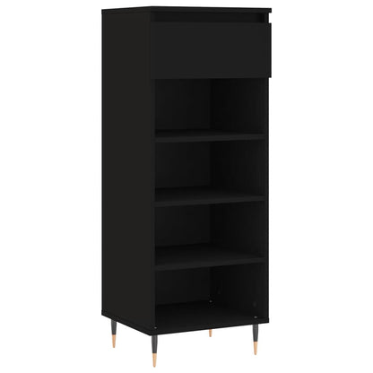 Scarpiera Nera 40x36x105 cm in Legno Multistrato - homemem39