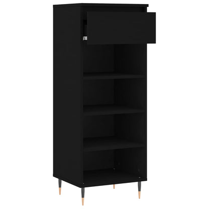 Scarpiera Nera 40x36x105 cm in Legno Multistrato - homemem39