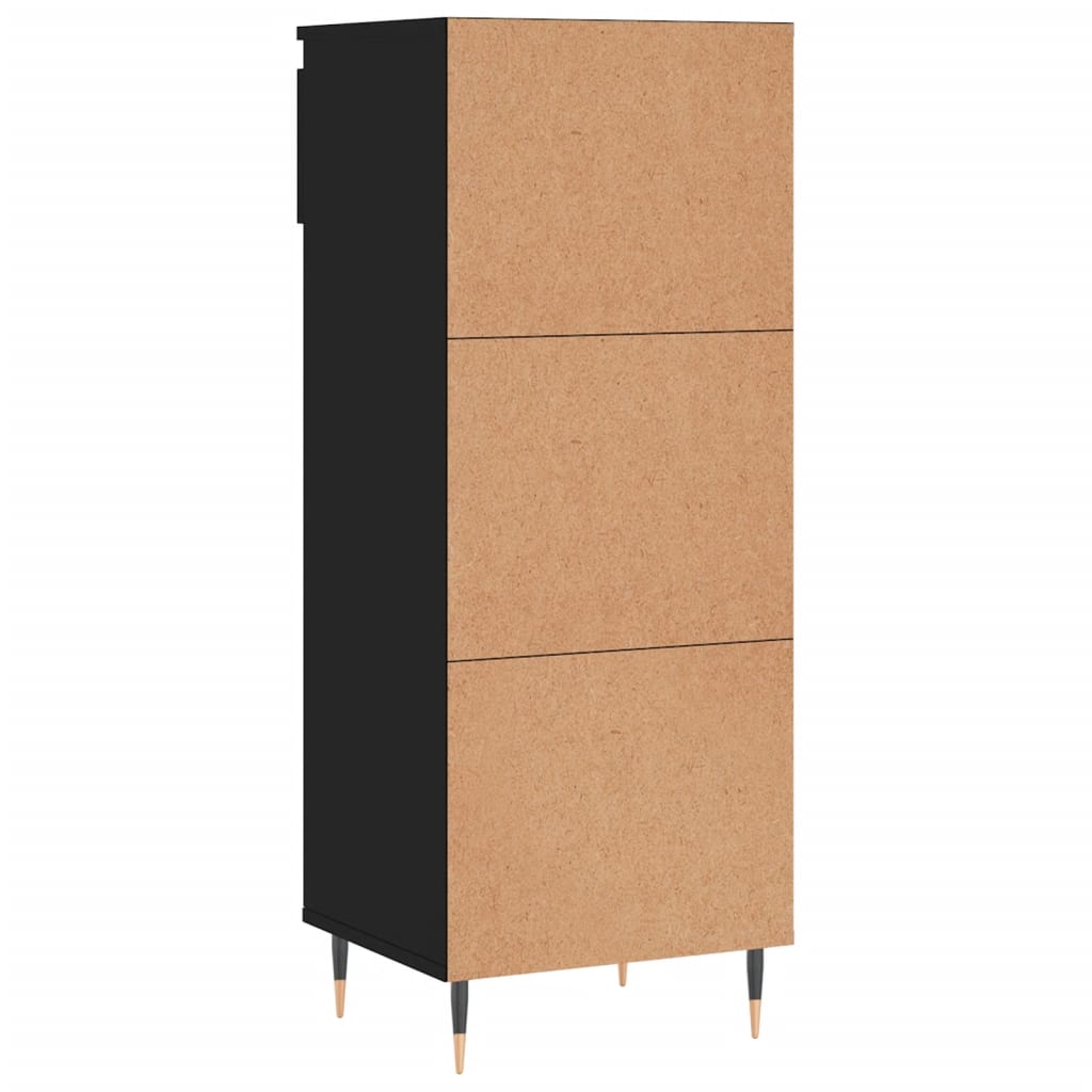 Scarpiera Nera 40x36x105 cm in Legno Multistrato - homemem39
