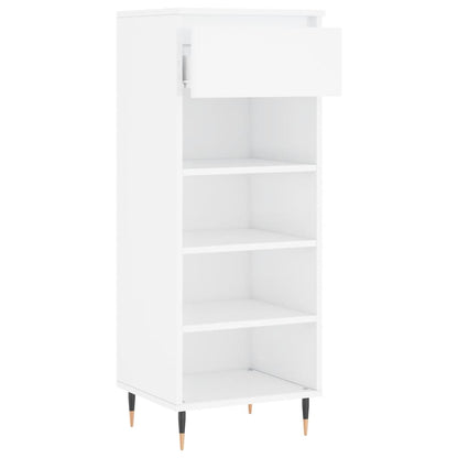 Scarpiera Bianco Lucido 40x36x105 cm in Legno Multistrato - homemem39