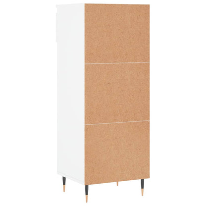 Scarpiera Bianco Lucido 40x36x105 cm in Legno Multistrato - homemem39
