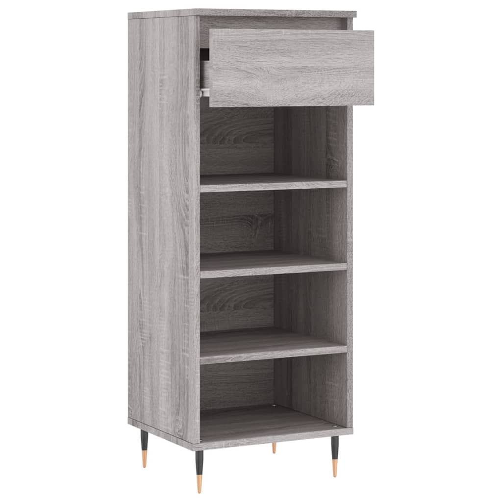 Scarpiera Grigio Sonoma 40x36x105 cm in Legno Multistrato - homemem39