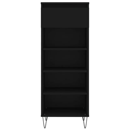 Scarpiera Nera 40x36x105 cm in Legno Multistrato - homemem39