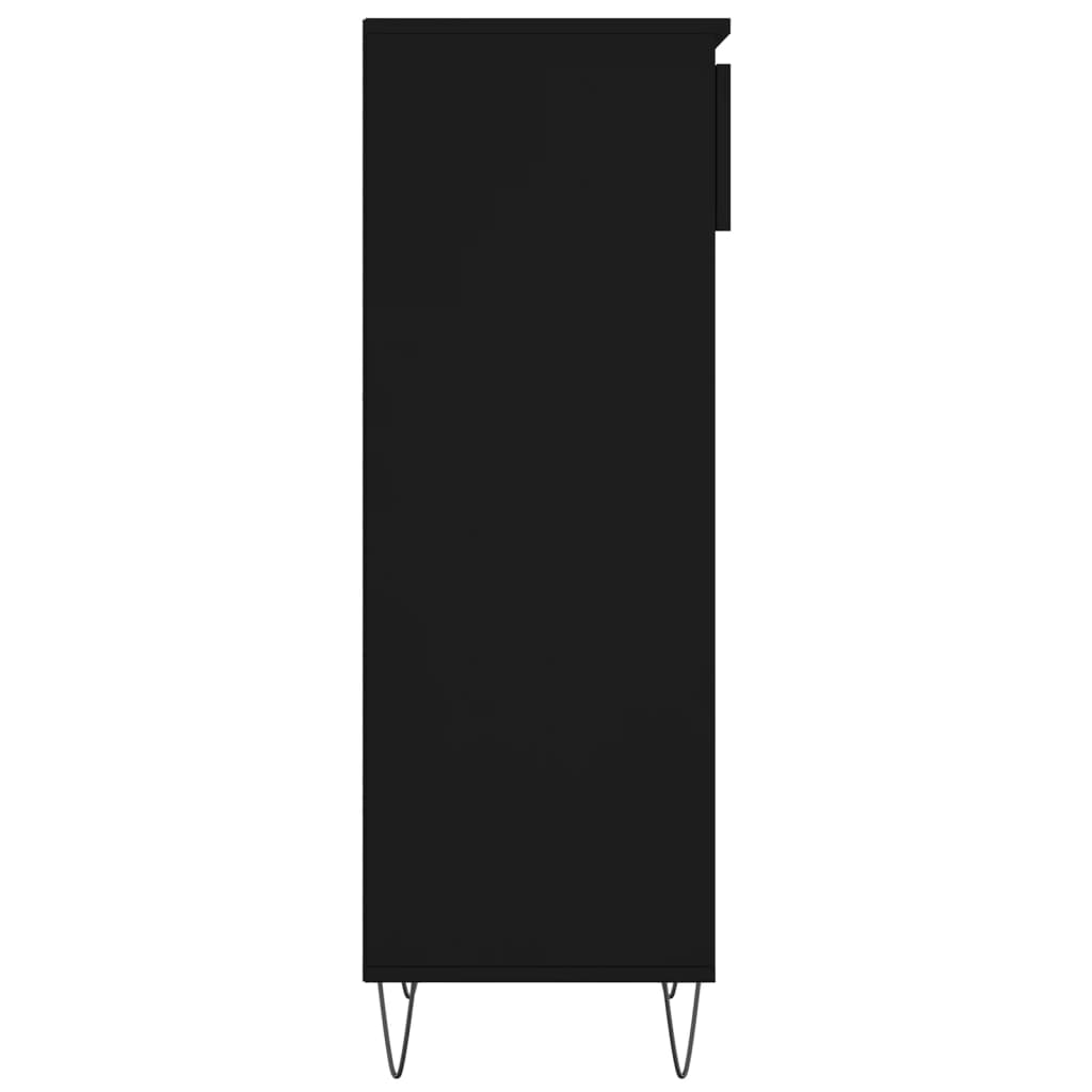 Scarpiera Nera 40x36x105 cm in Legno Multistrato - homemem39