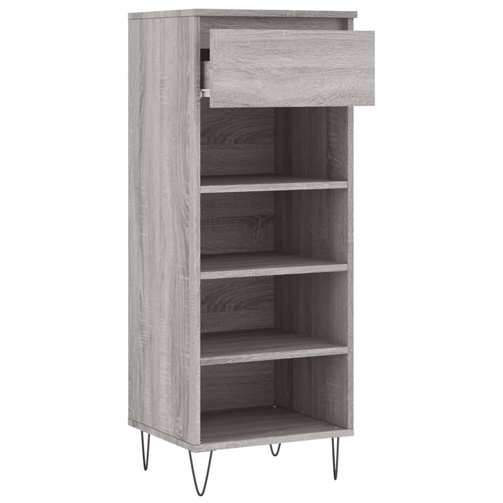 Scarpiera Grigio Sonoma 40x36x105 cm in Legno Multistrato - homemem39