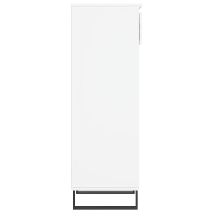 Scarpiera Bianco Lucido 40x36x105 cm in Legno Multistrato - homemem39
