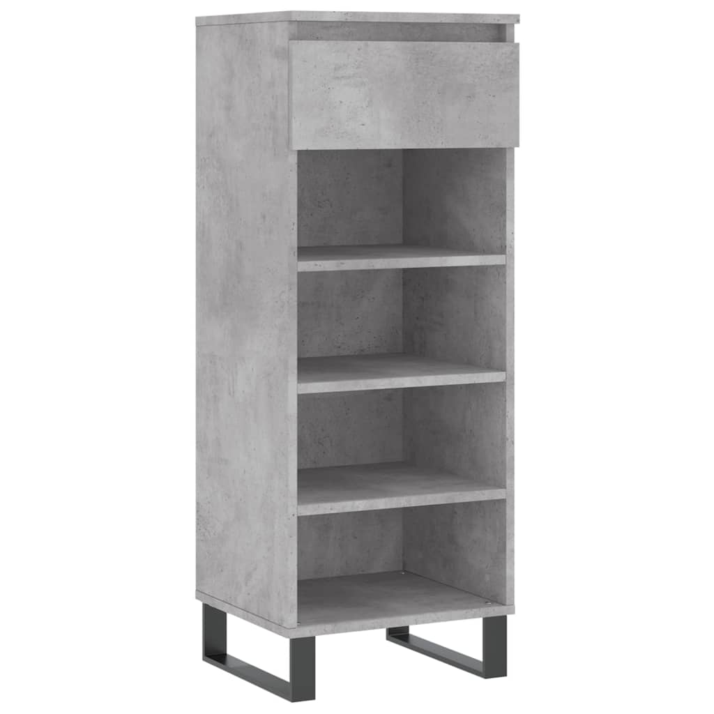 Scarpiera Grigio Cemento 40x36x105 cm in Legno Multistrato - homemem39