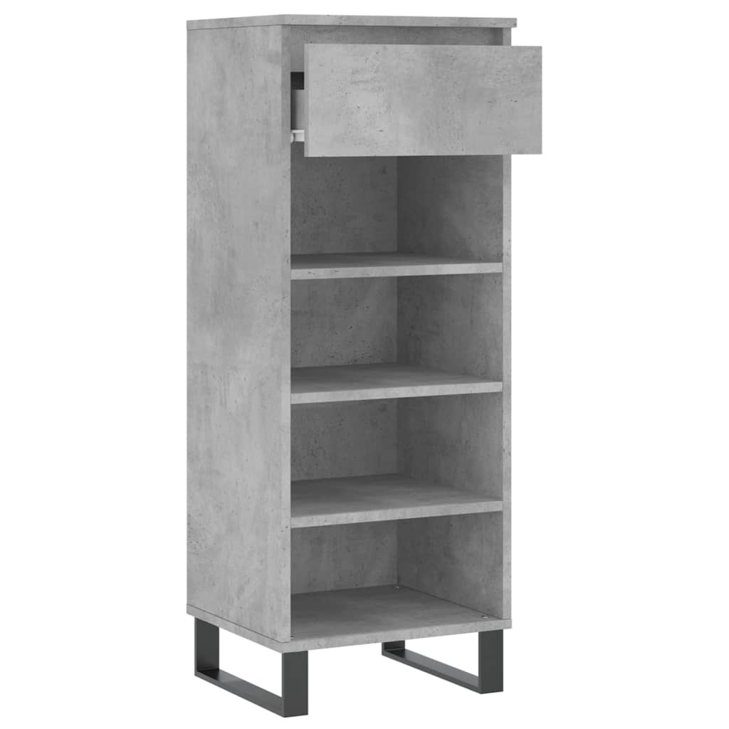Scarpiera Grigio Cemento 40x36x105 cm in Legno Multistrato - homemem39