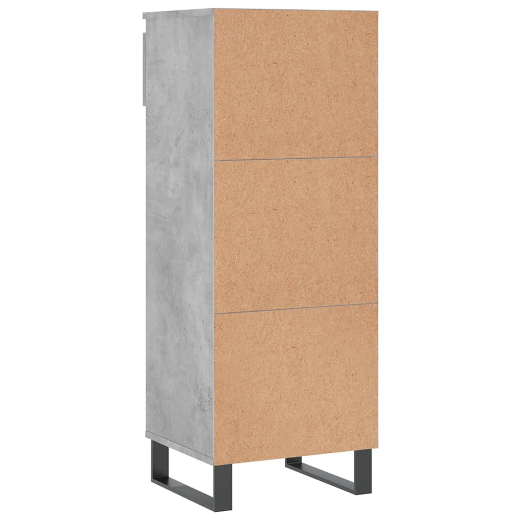 Scarpiera Grigio Cemento 40x36x105 cm in Legno Multistrato - homemem39