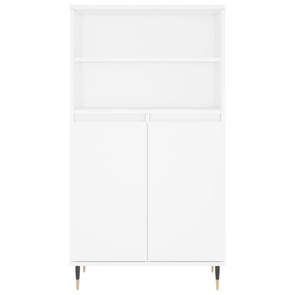 Credenza Alta Bianca 60x36x110 cm in Legno Multistrato