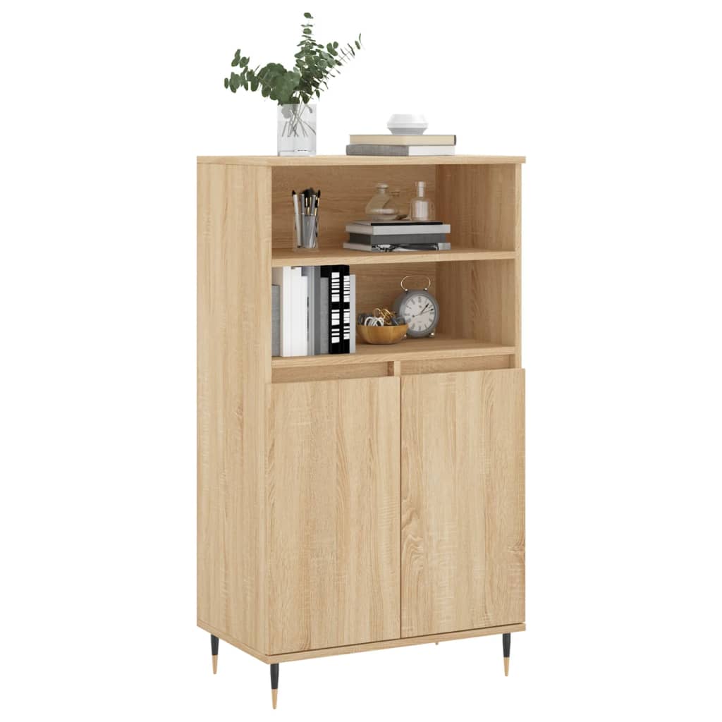 Credenza Rovere Sonoma 60x36x110 cm in Legno Multistrato - homemem39