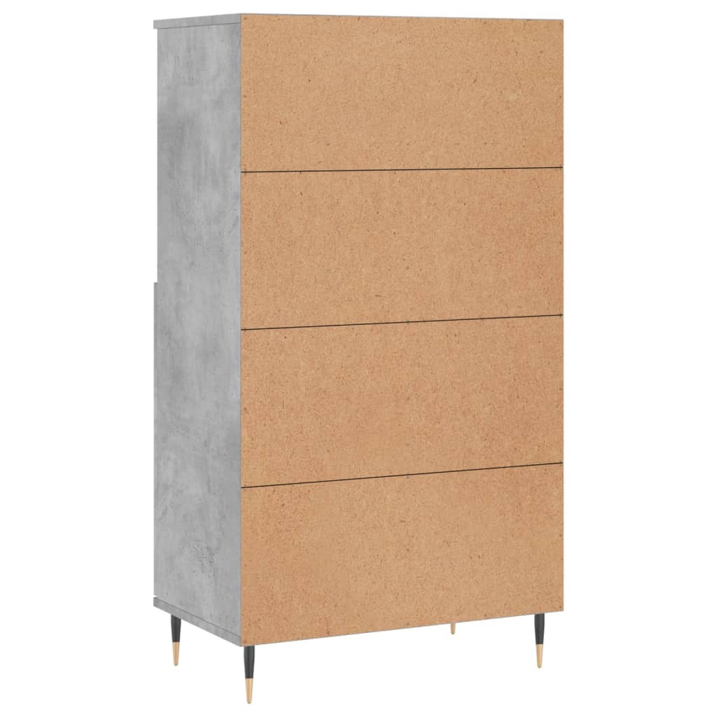 Credenza Grigio Cemento 60x36x110 cm in Legno Multistrato - homemem39