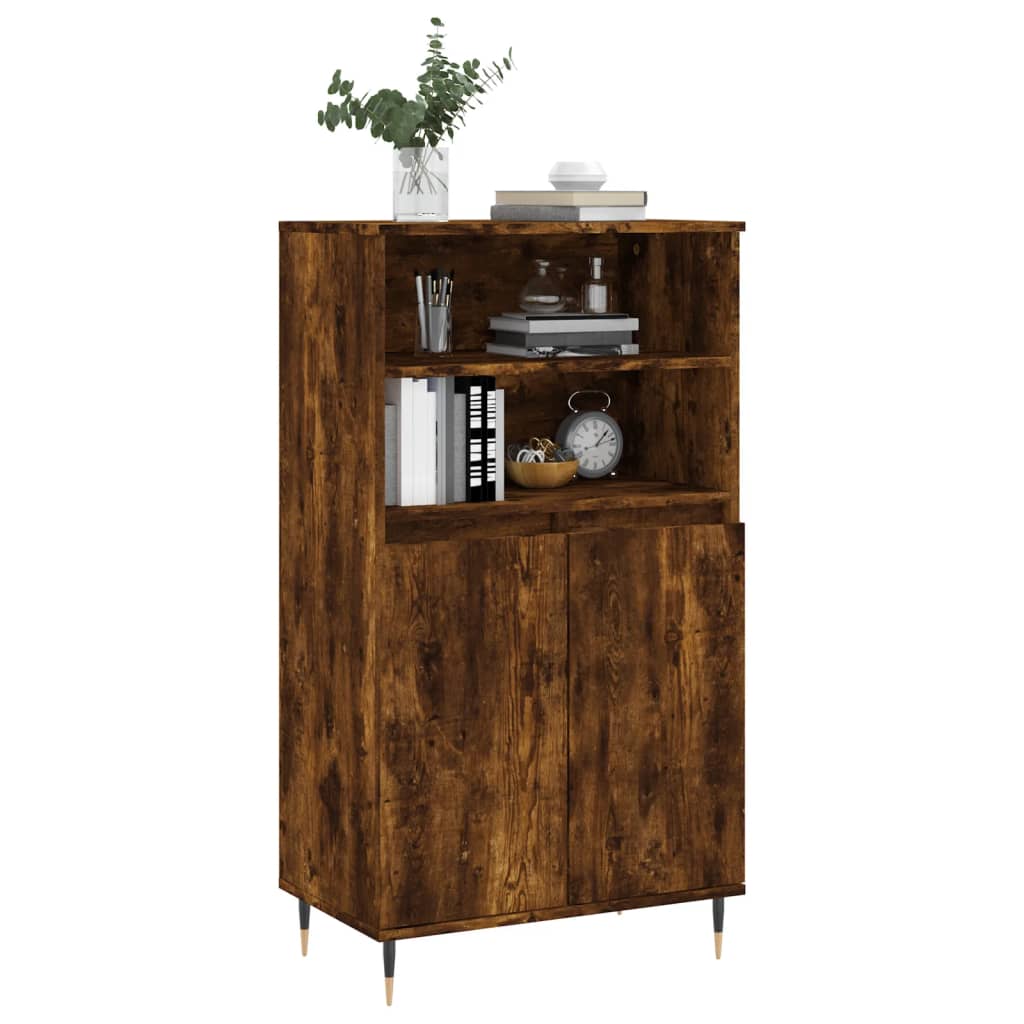 Credenza Rovere Fumo 60x36x110 cm in Legno Multistrato - homemem39