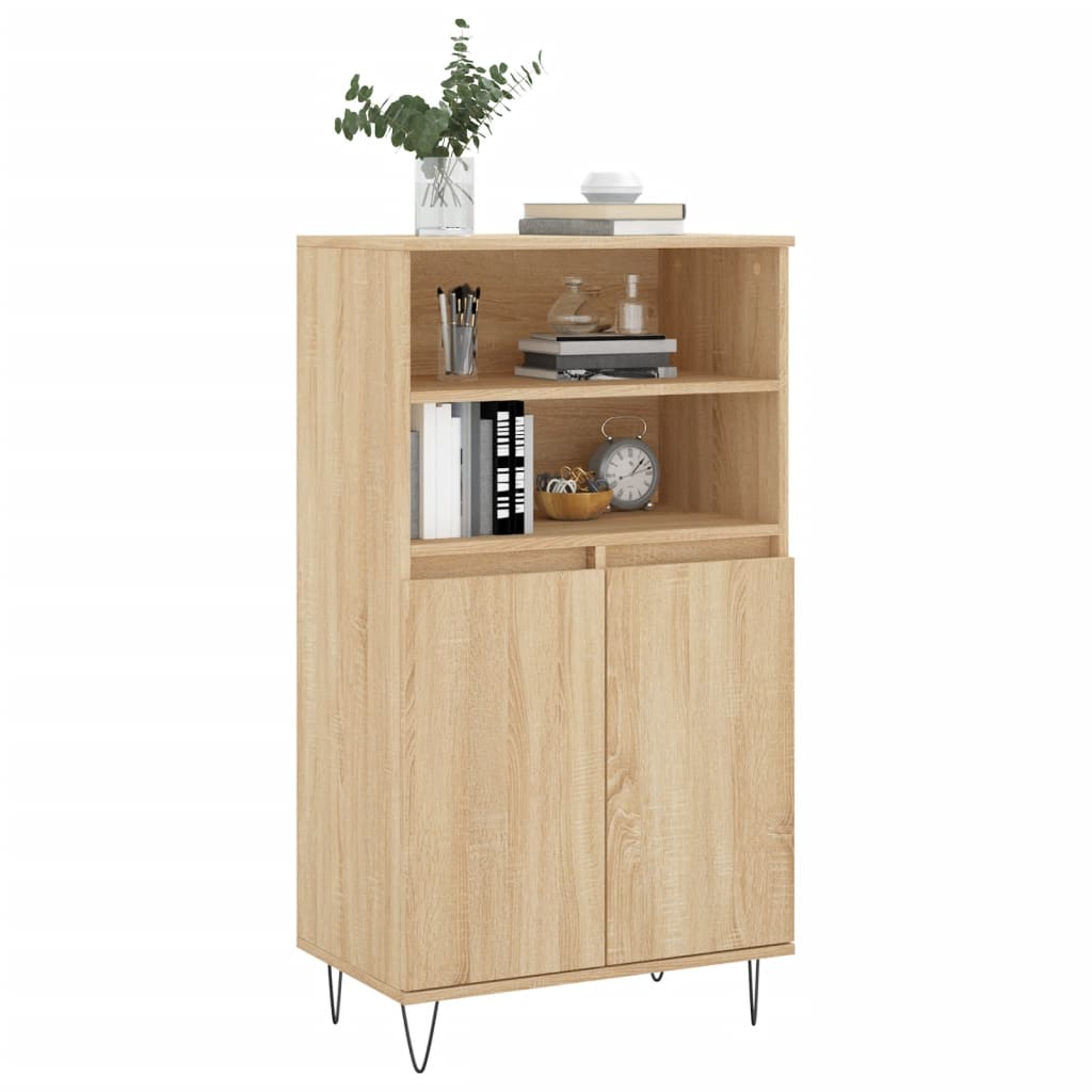 Credenza Rovere Sonoma 60x36x110 cm in Legno Multistrato - homemem39