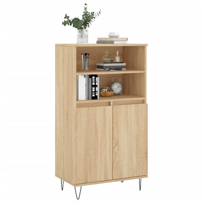 Credenza Rovere Sonoma 60x36x110 cm in Legno Multistrato - homemem39
