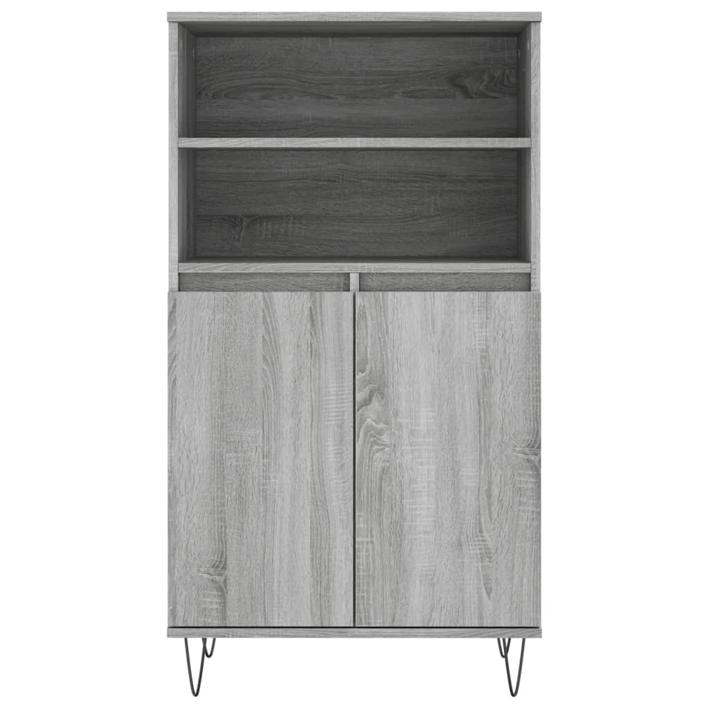 Credenza Grigio Sonoma 60x36x110 cm in Legno Multistrato - homemem39
