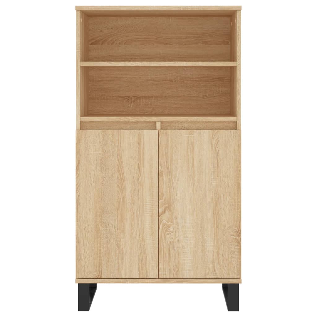 Credenza Rovere Sonoma 60x36x110 cm in Legno Multistrato - homemem39
