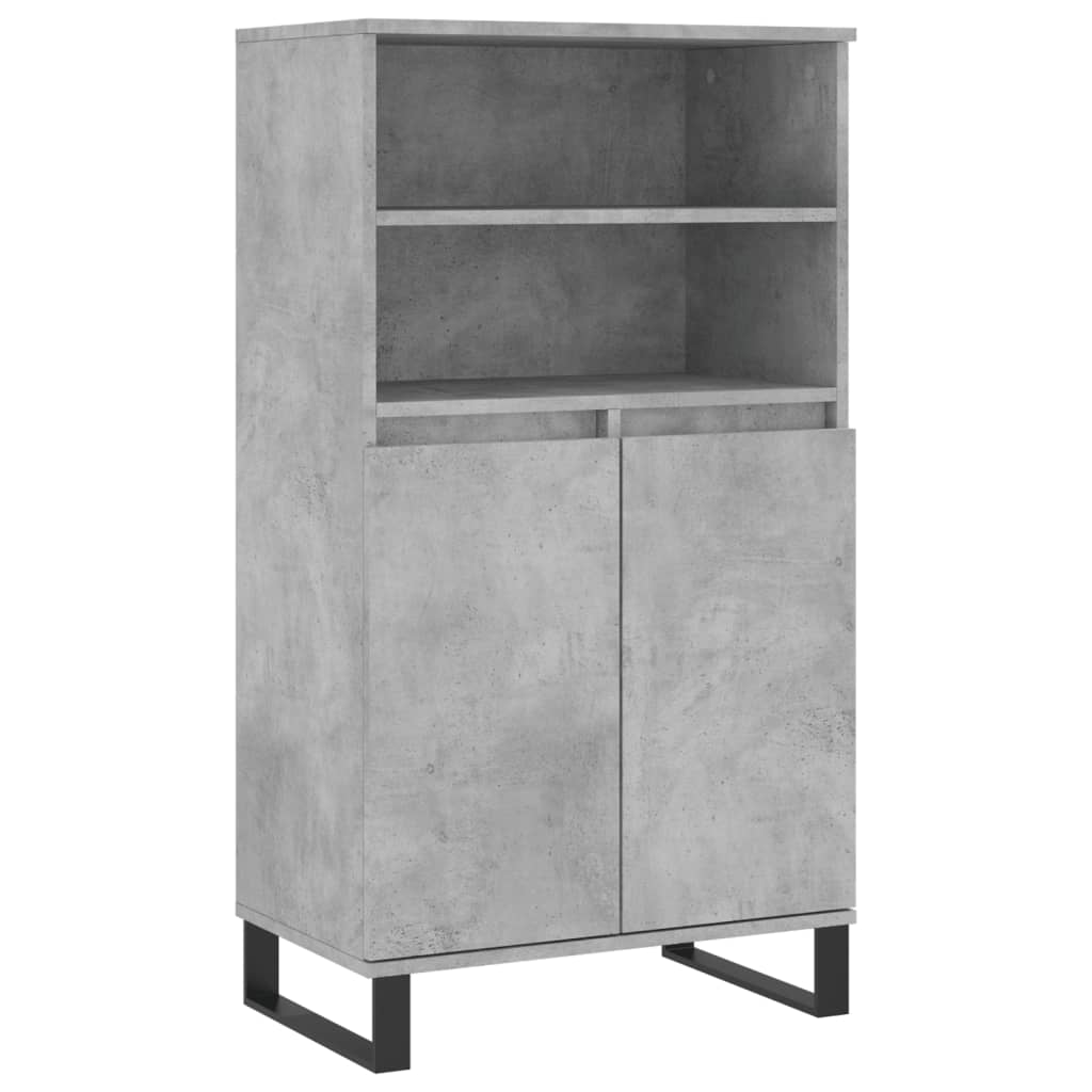 Credenza Grigio Cemento 60x36x110 cm in Legno Multistrato - homemem39