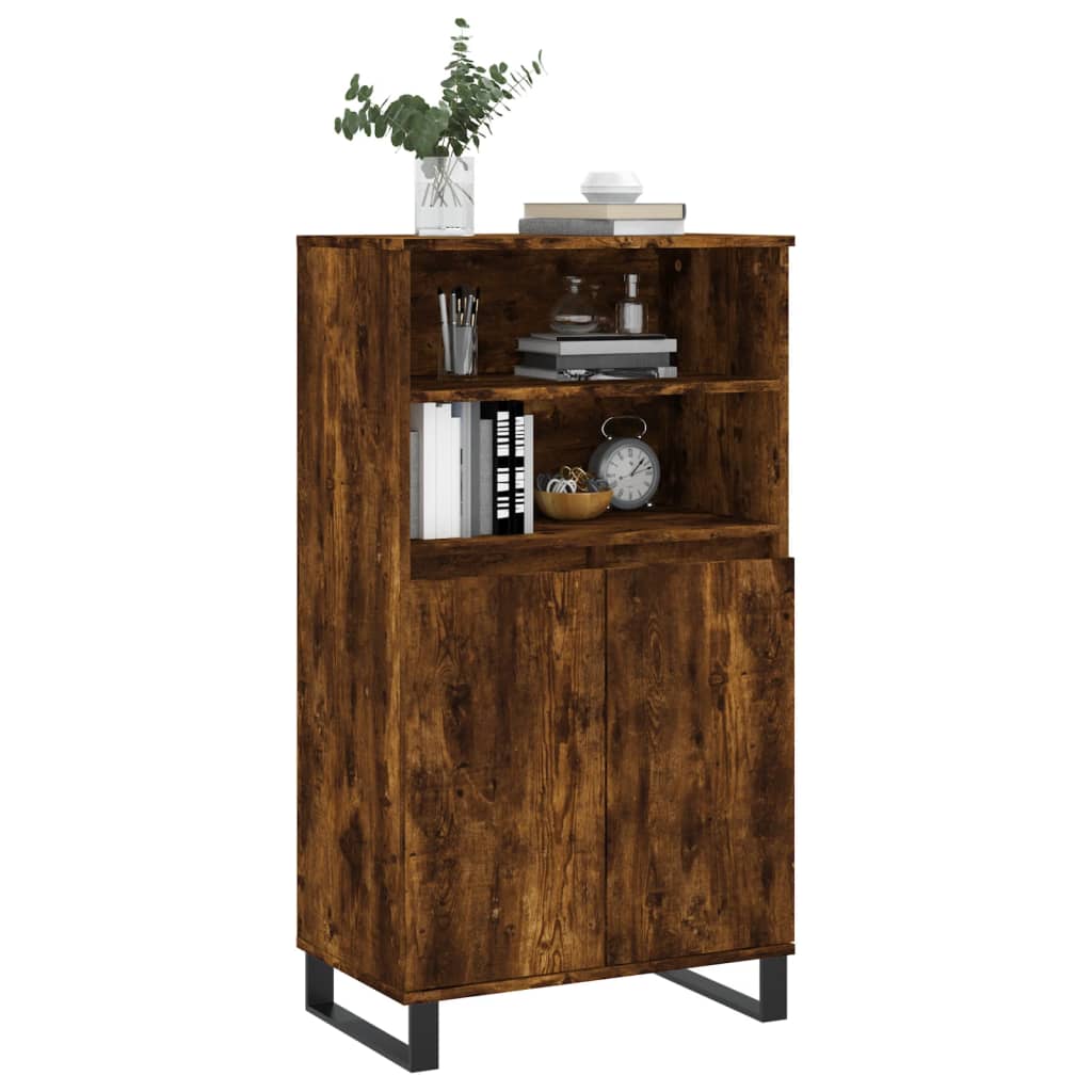 Credenza Rovere Fumo 60x36x110 cm in Legno Multistrato - homemem39