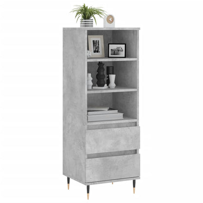Credenza Grigio Cemento 40x36x110 cm in Legno Multistrato - homemem39