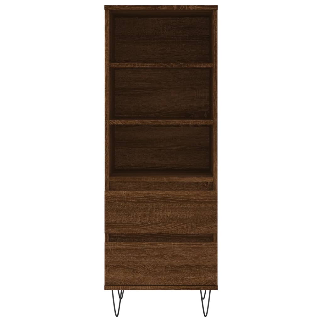 Credenza Rovere Marrone 40x36x110 cm in Legno Multistrato - homemem39