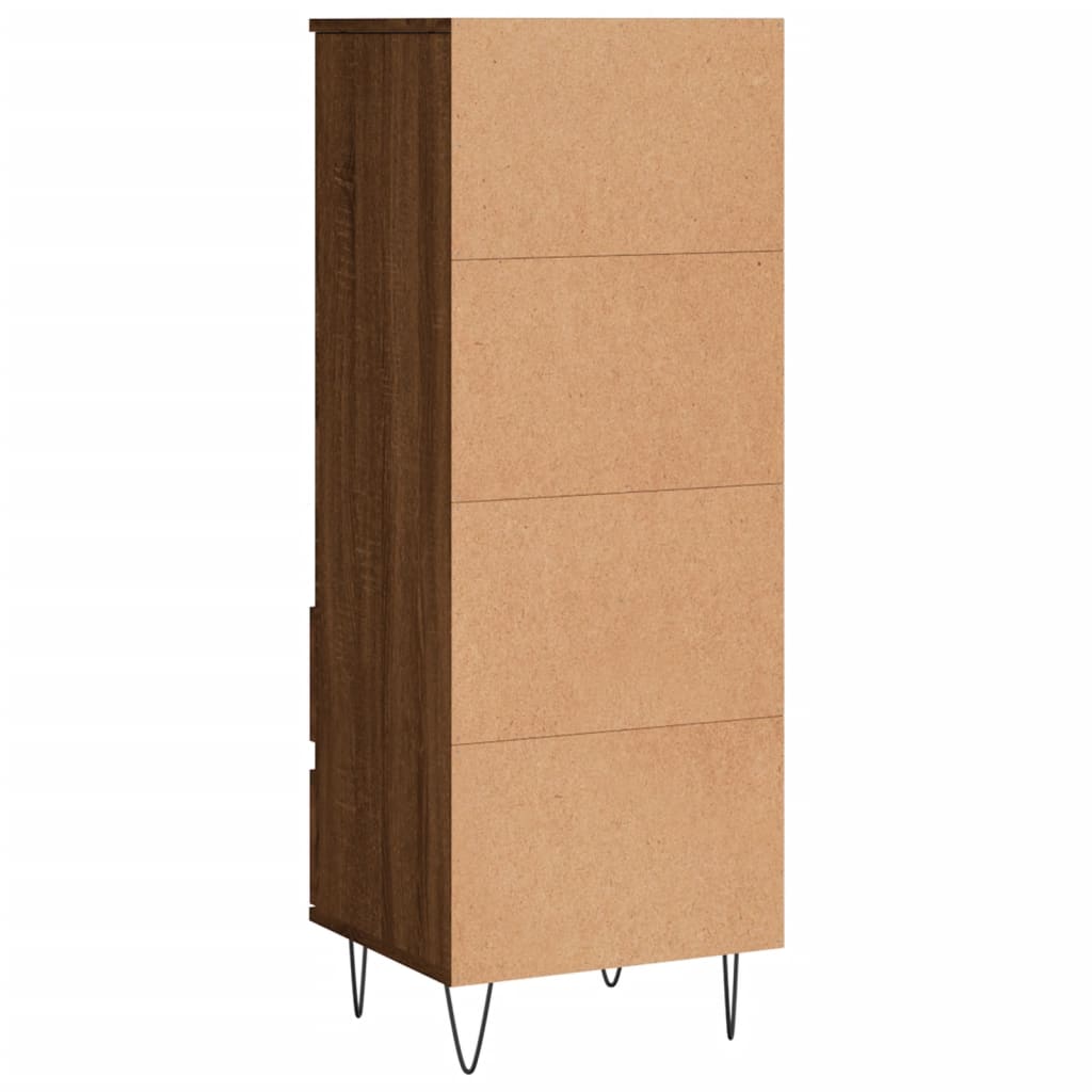 Credenza Rovere Marrone 40x36x110 cm in Legno Multistrato - homemem39