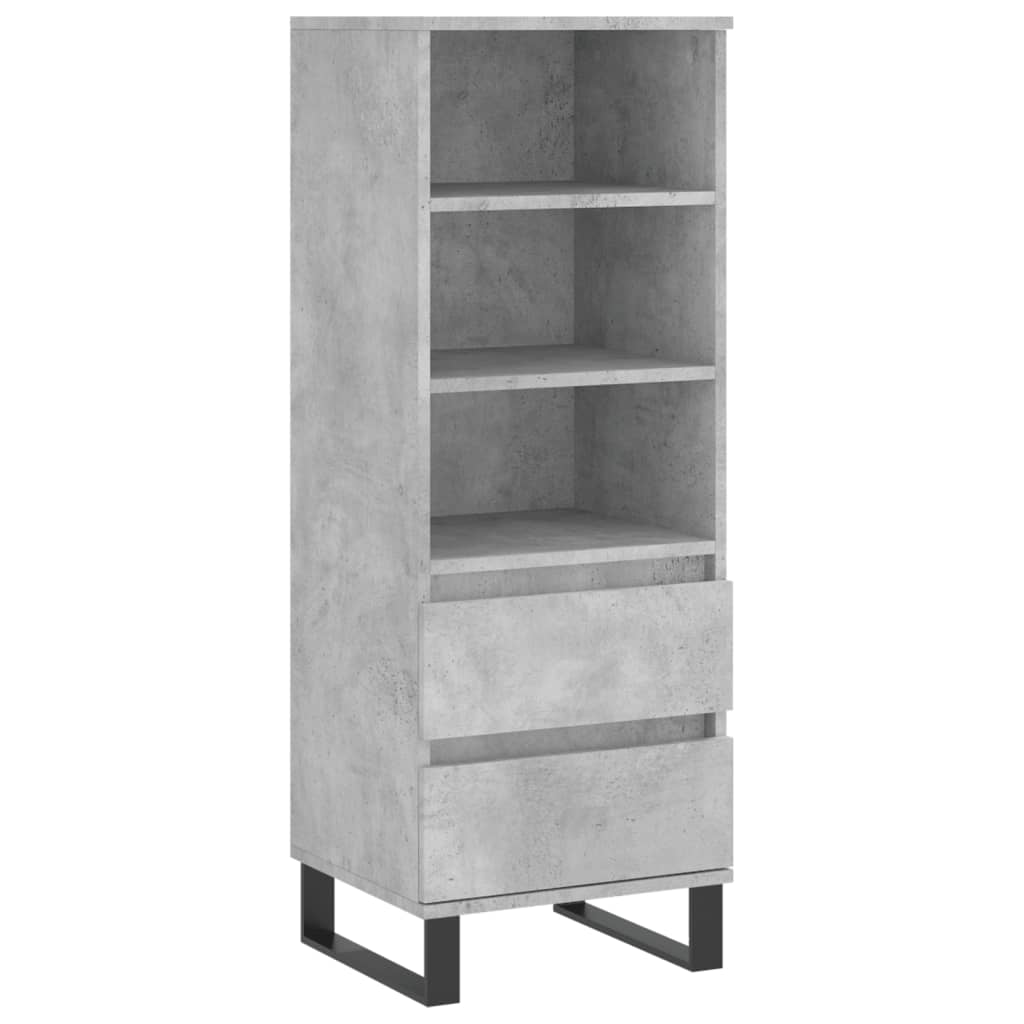 Credenza Grigio Cemento 40x36x110 cm in Legno Multistrato - homemem39