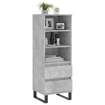 Credenza Grigio Cemento 40x36x110 cm in Legno Multistrato - homemem39