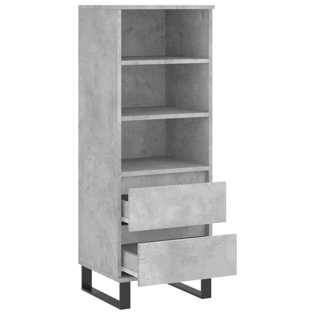 Credenza Grigio Cemento 40x36x110 cm in Legno Multistrato - homemem39
