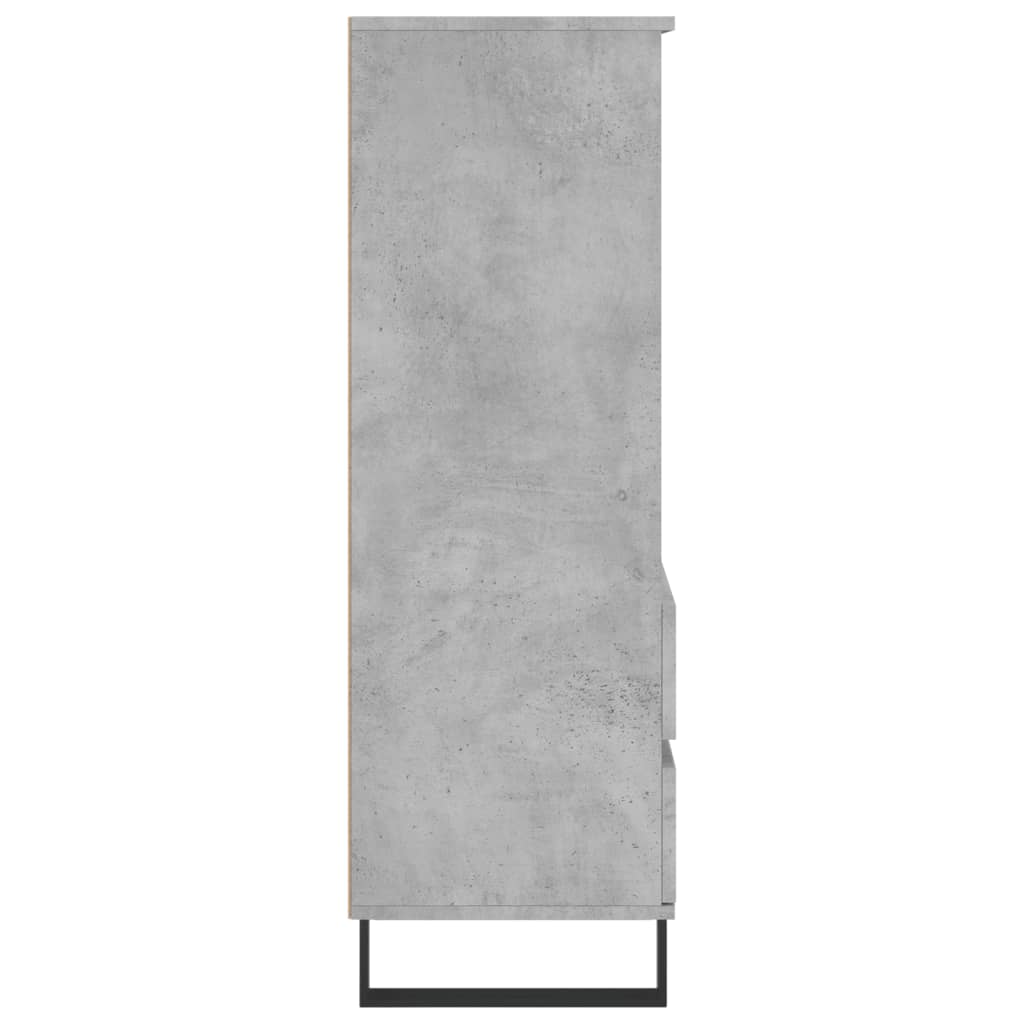 Credenza Grigio Cemento 40x36x110 cm in Legno Multistrato - homemem39