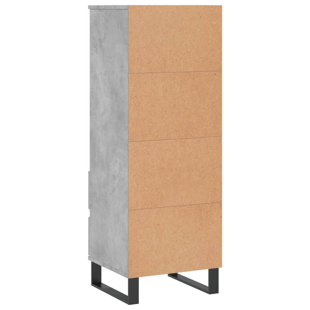 Credenza Grigio Cemento 40x36x110 cm in Legno Multistrato - homemem39