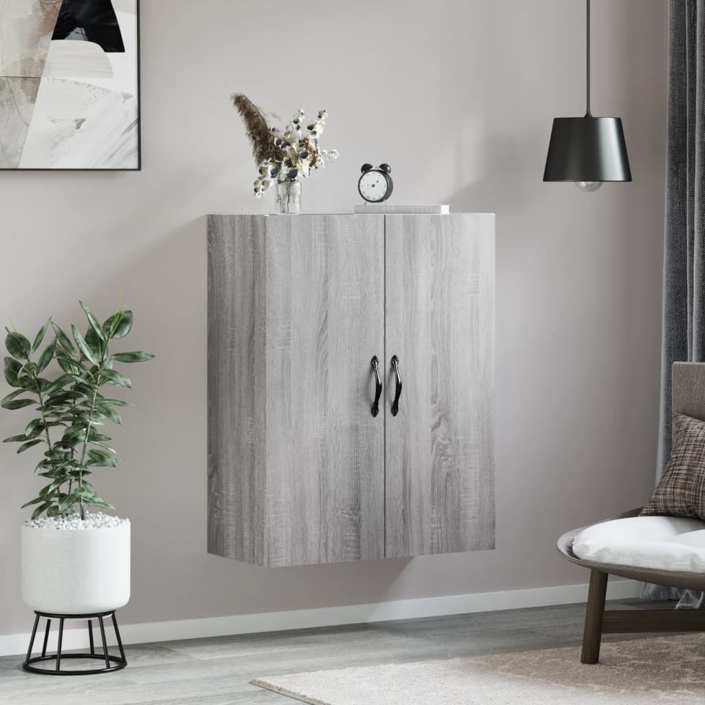 Mobile a Parete Grigio Sonoma 69,5x34x90 cm Legno Multistrato - homemem39