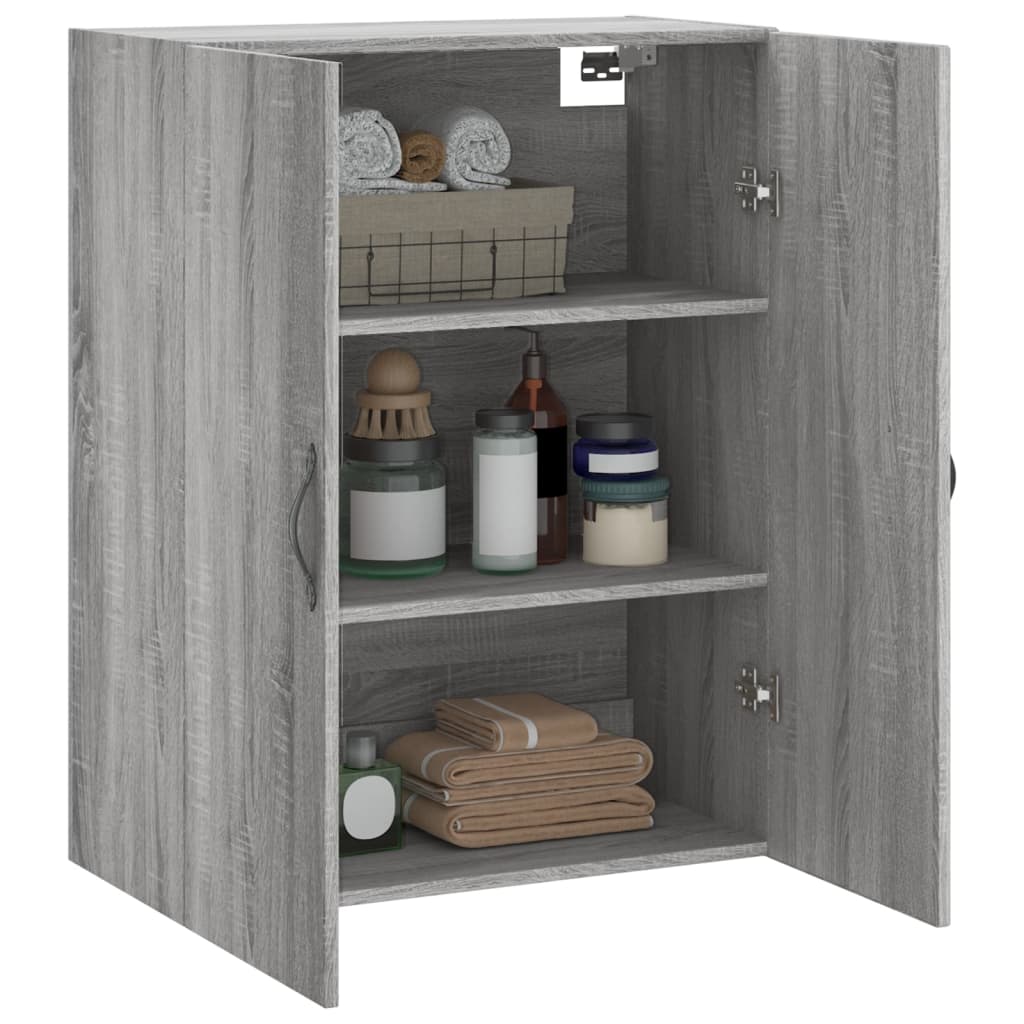 Mobile a Parete Grigio Sonoma 69,5x34x90 cm Legno Multistrato | homemem39
