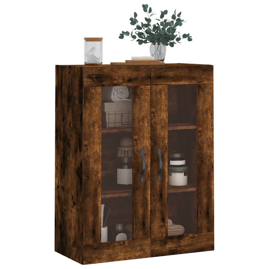 Mobile a Parete Rovere Fumo 69,5x34x90 cm in Legno Multistrato | homemem39
