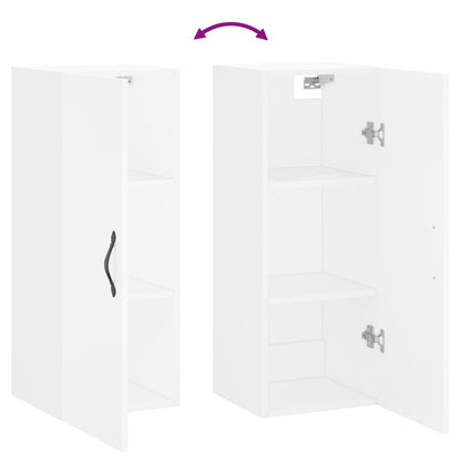Mobile a Parete Bianco 34,5x34x90 cm in Legno Multistrato - homemem39