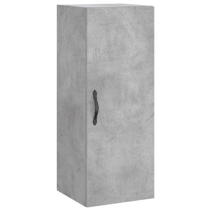 Mobile a Parete Grigio Cemento 34,5x34x90 cm Legno Multistrato - homemem39