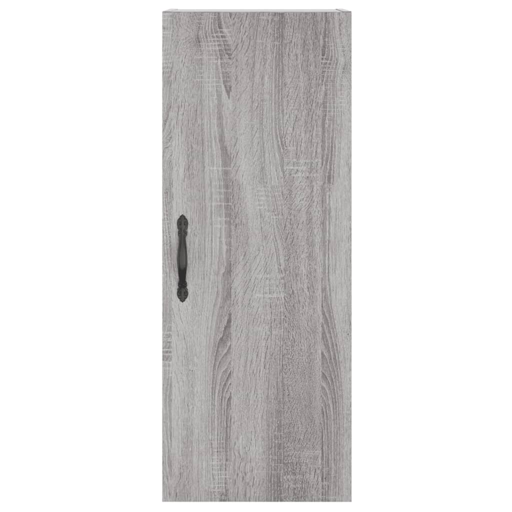 Mobile a Parete Grigio Sonoma 34,5x34x90 cm Legno Multistrato - homemem39