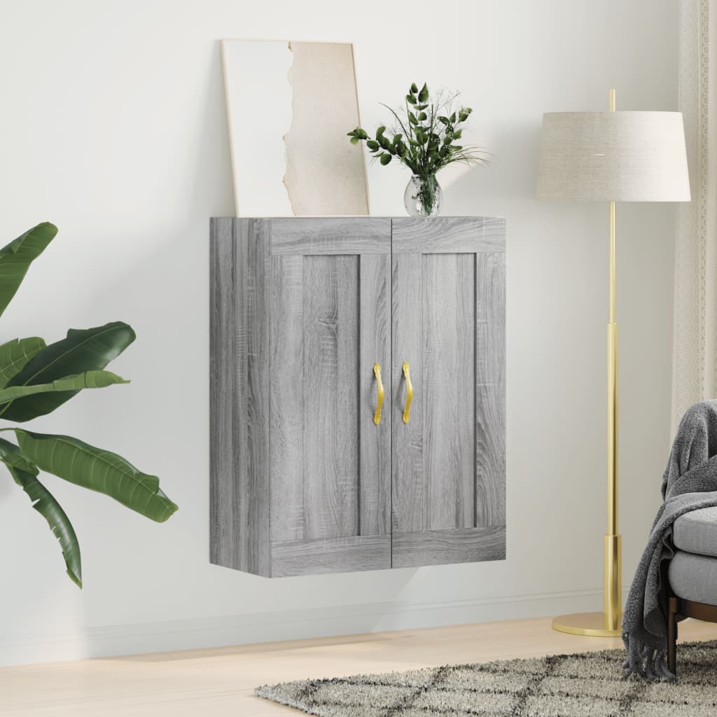 Mobile a Parete Grigio Sonoma 69,5x34x90 cm Legno Multistrato - homemem39