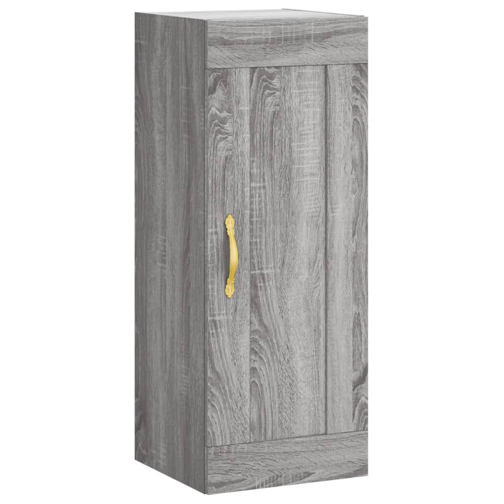 Mobile a Parete Grigio Sonoma 34,5x34x90 cm Legno Multistrato - homemem39