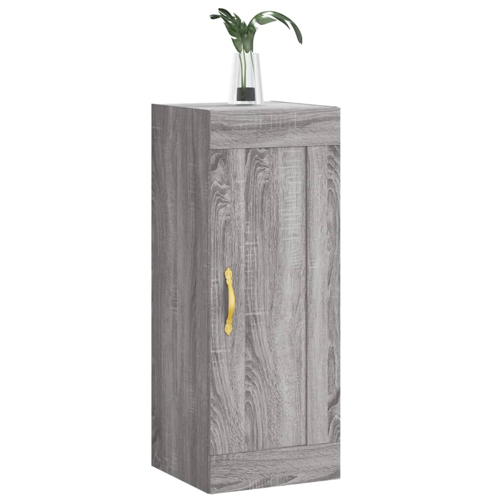 Mobile a Parete Grigio Sonoma 34,5x34x90 cm Legno Multistrato - homemem39