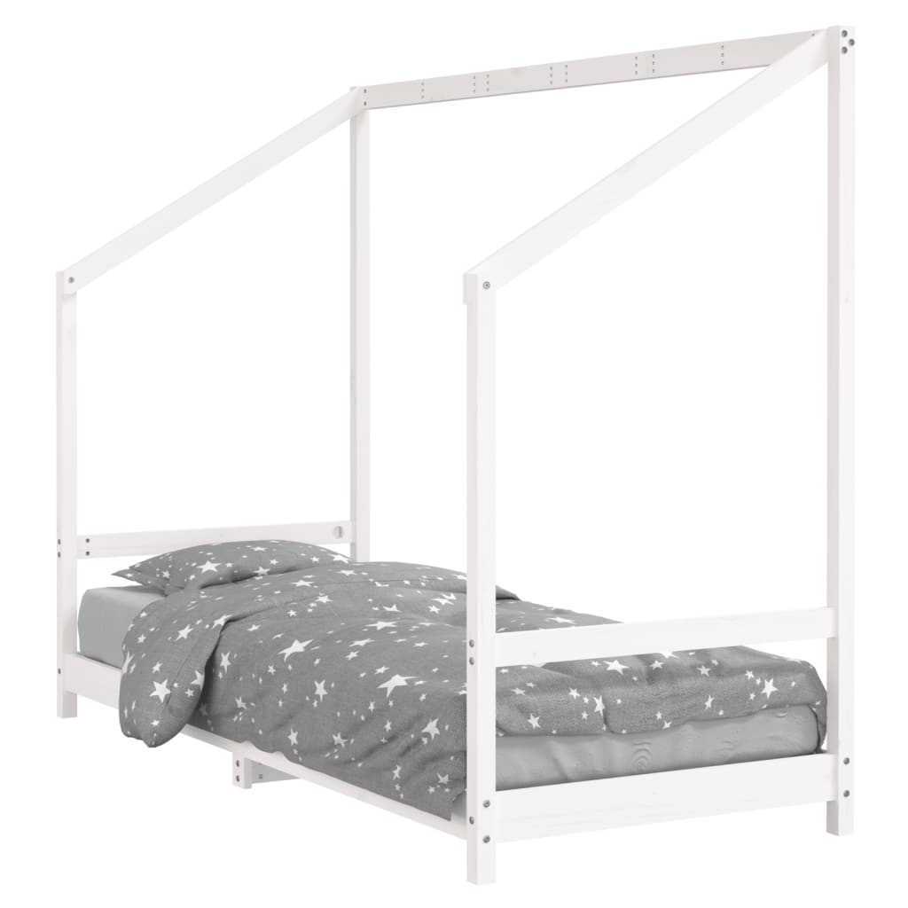 Giroletto per Bambini Bianco 80x200cm in Legno Massello di Pino - homemem39