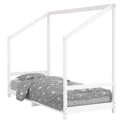 Giroletto per Bambini Bianco 80x200cm in Legno Massello di Pino - homemem39