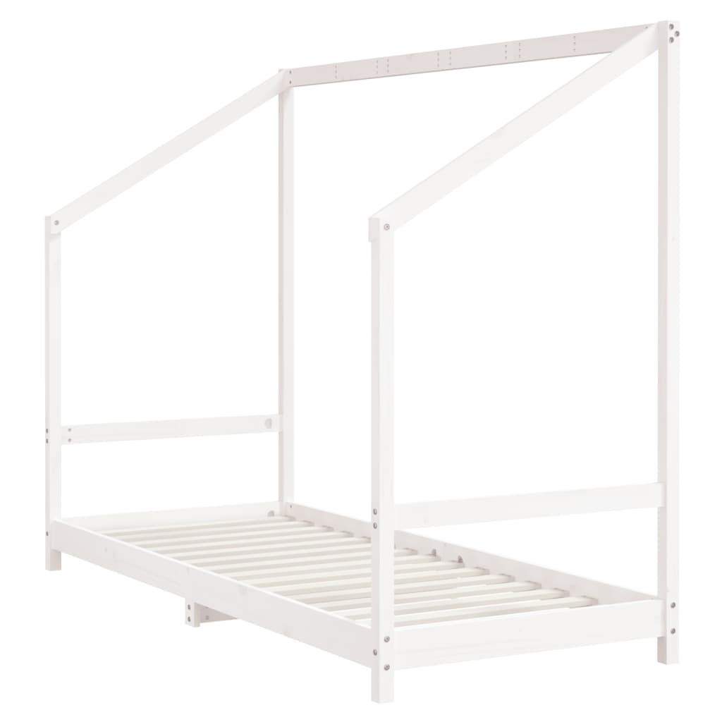 Giroletto per Bambini Bianco 80x200cm in Legno Massello di Pino - homemem39