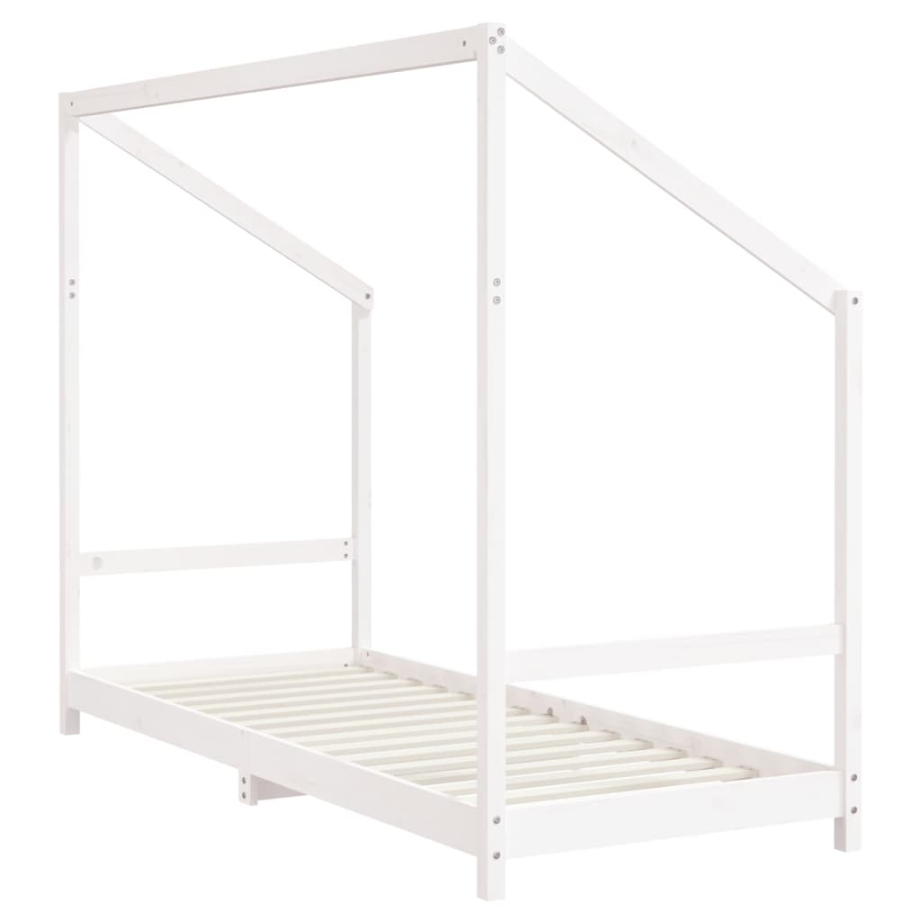 Giroletto per Bambini Bianco 80x200cm in Legno Massello di Pino - homemem39