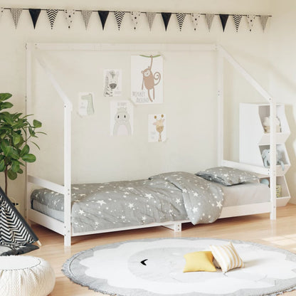Giroletto per Bambini Bianco 80x200cm in Legno Massello di Pino - homemem39